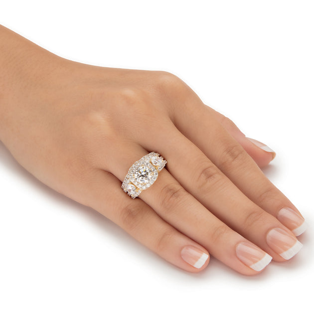 Palm Bridal Ring Set Silver US 8 4