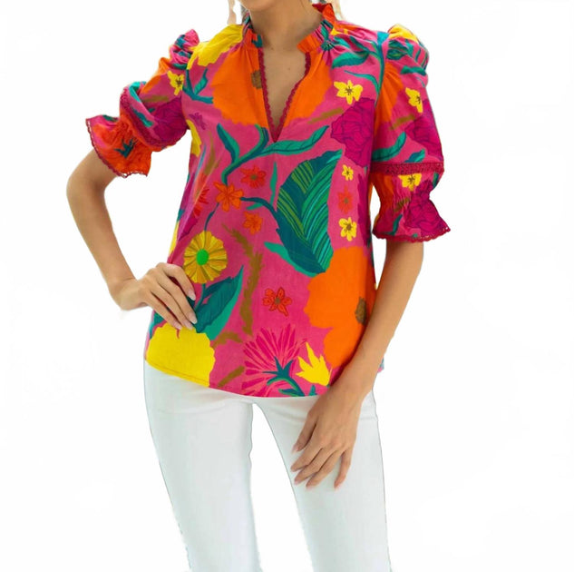 Sohana Cello V Neck Top Multi Small 2