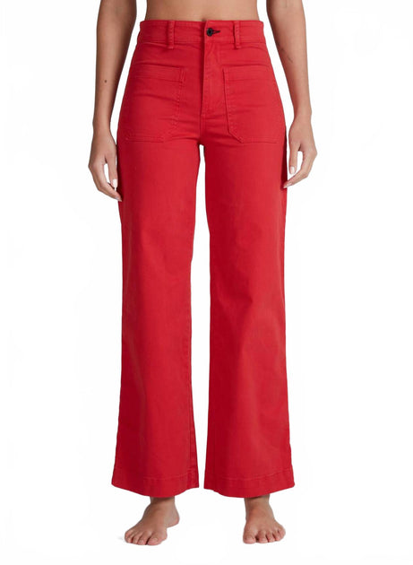 ASKK NY Sailor Twill High-Rise Pant Red 27 2