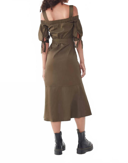 LUCCA Gela Midi Dress Green Large 3