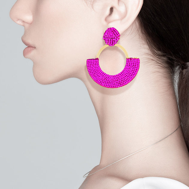 FASHNZFAB Abstract Half Moon Earrings Silver 2