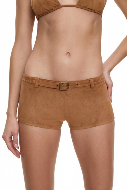 Frankies Bikinis Wrangler Shorts Brown XS 2