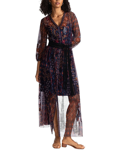 Johnny Was Theia Dress Blue Small 2