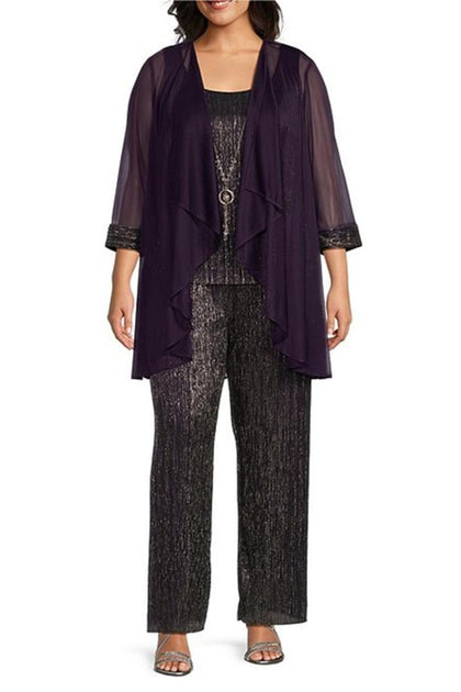 R & M Richards 9722 Pants Set Purple US 8 2