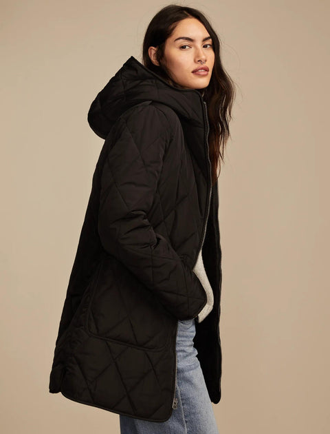 Lucky Brand Military Puffer Jacket Black Medium 4