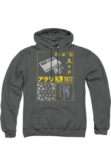 Gildan Atari Kanji Squares Hoodie Green XXL 2