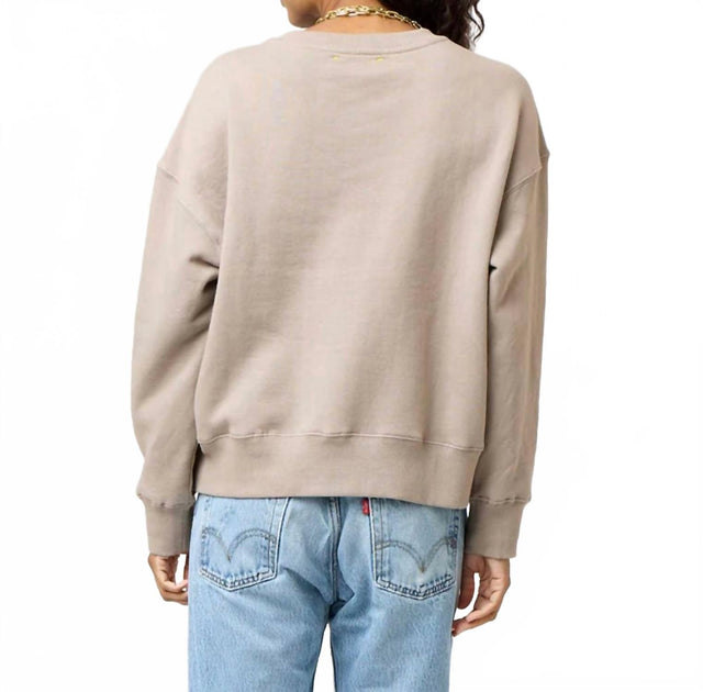 KERRI ROSENTHAL Ex Boyfriend Love Sweatshirt Beige Medium 3
