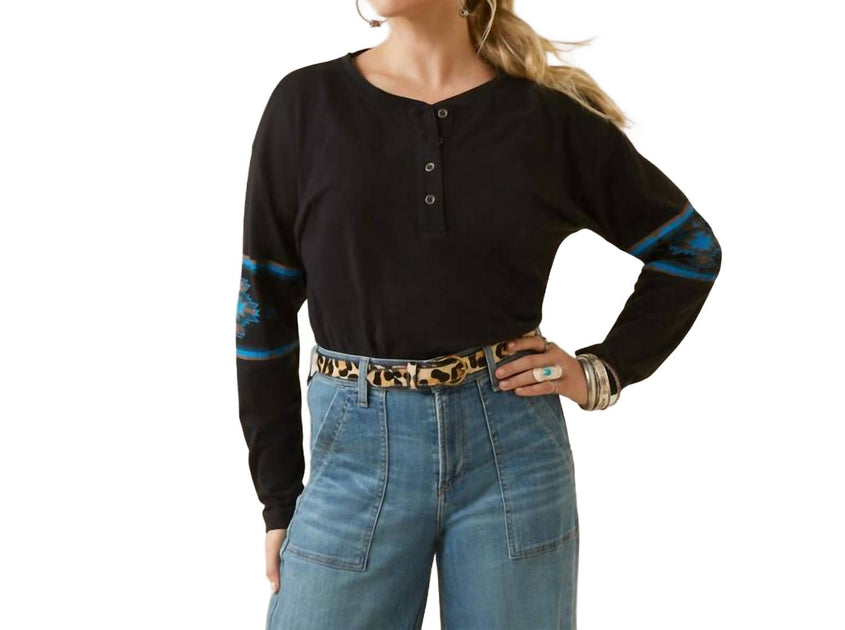 Ariat Relaxed Henley Top Black XXL 2