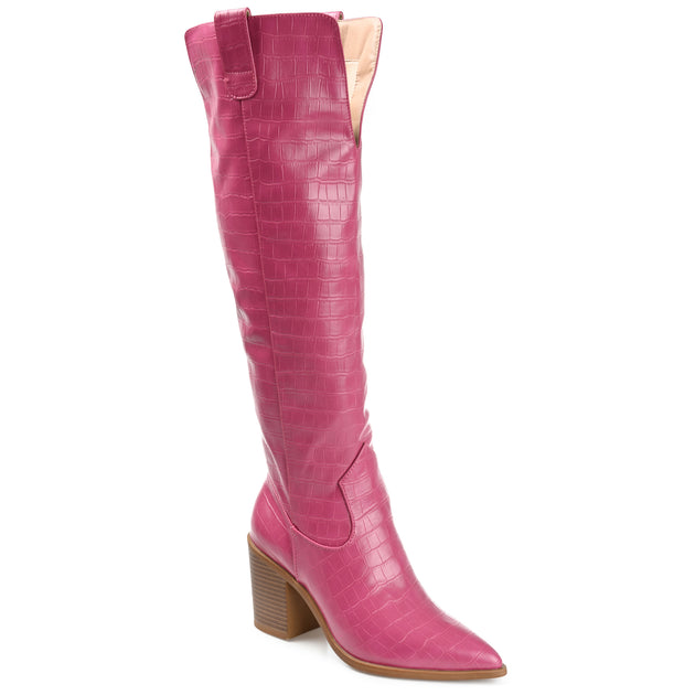 Journee Collection Therese Knee-High Boot Green US 6.5 2
