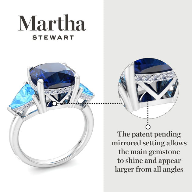 Martha Stewart Three Stone Ring Multi US 9 8