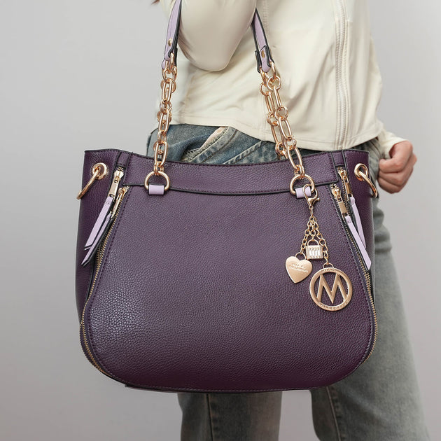 MKF Collection Lina Shoulder Bag and Wallet Set Blue Medium 4