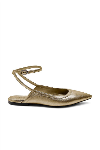 Free People Jules Point Flat Gold US 6.5 3