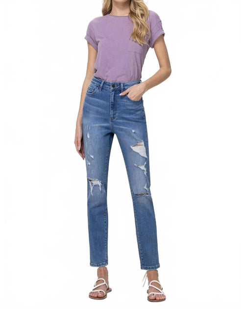 VERVET BY FLYING MONKEY Erika Mom Jeans Blue 27 2