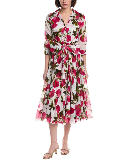 Samantha Sung Aster Midi Dress White US 6 8