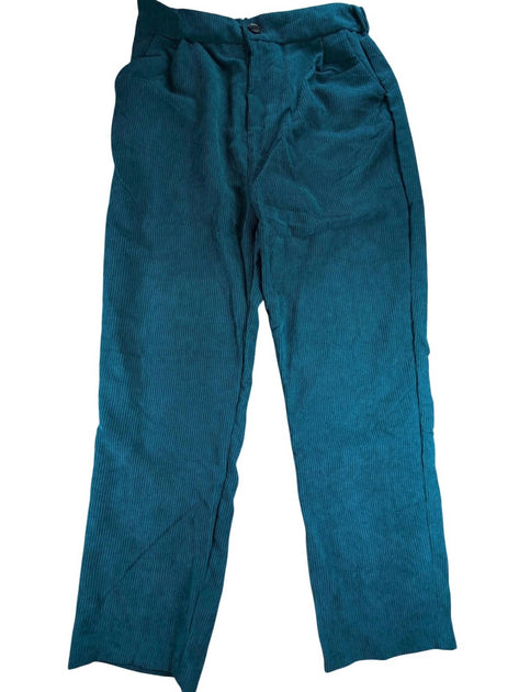Zenana High Rise Corduroy Pants Blue Large 2