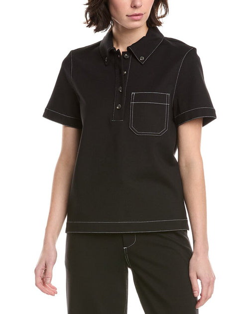 rag & bone Irina Polo Shirt Black S 2