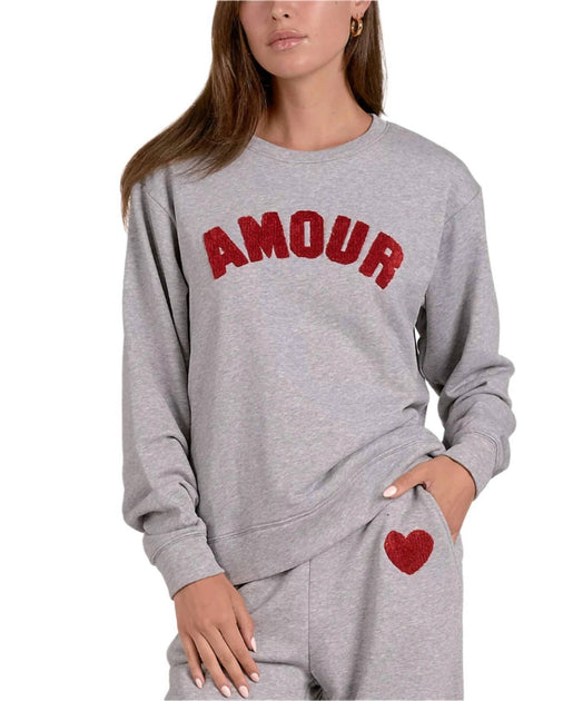 ELAN Amour Sweatshirt Grey Small 2