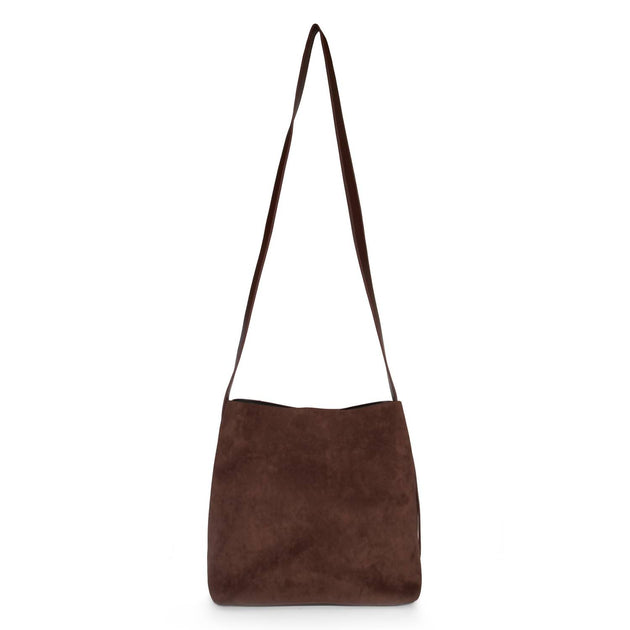 Like Dreams Midnight Quilted Suede Mini Tragetasche Braun 4