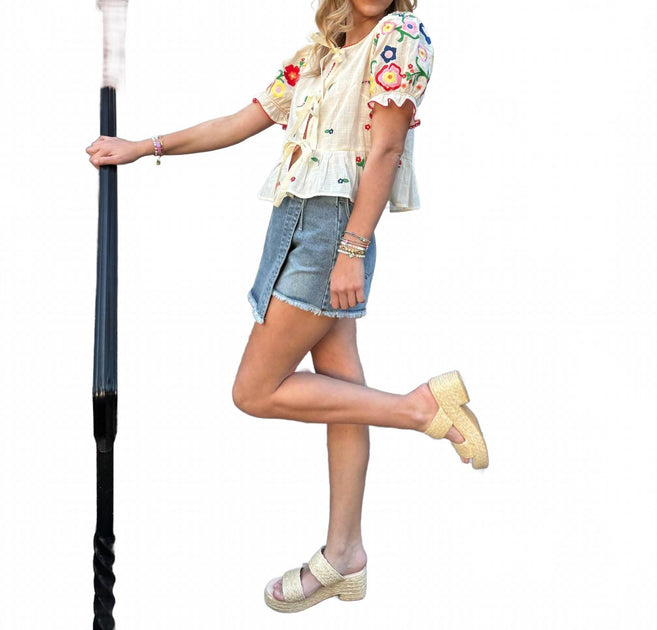 Papermoon Can't Compare Denim Skort 3