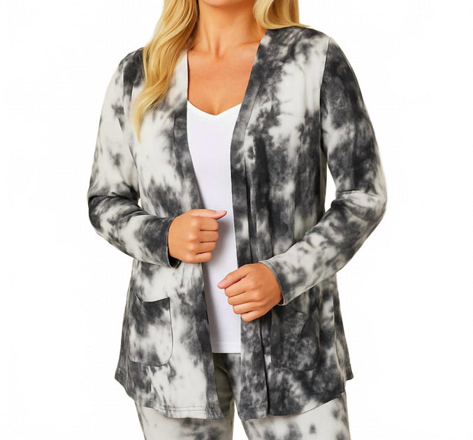 french kyss Tie Dye Open Cardigan Grey XLarge 2