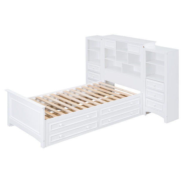 Streamdale Twin White Wood Platform Bed 4