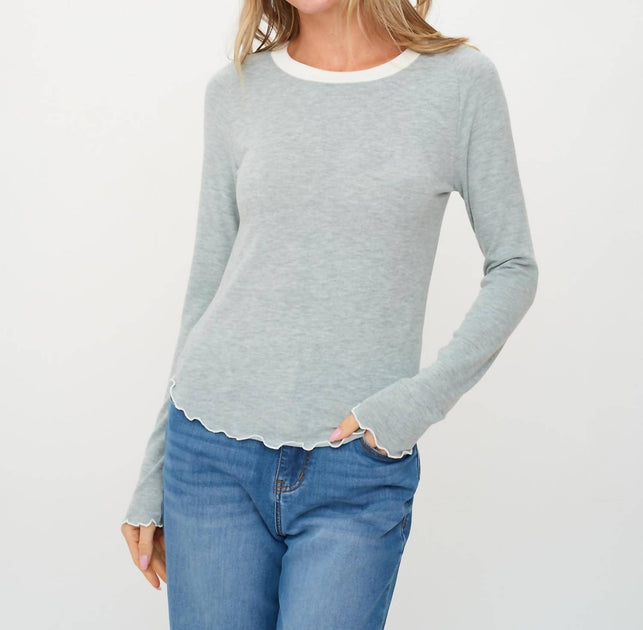 SIX/FIFTTY Lea Layered Tee Grey XSmall 3