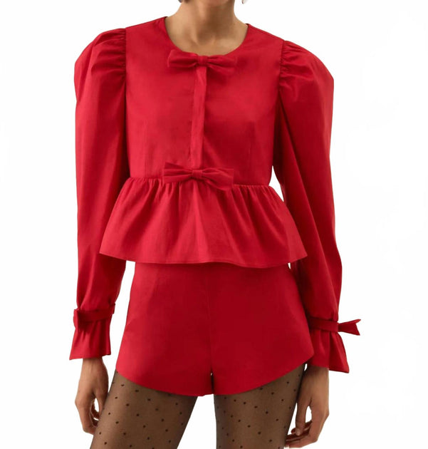 For Love & Lemons Lucia Short Red Medium 3