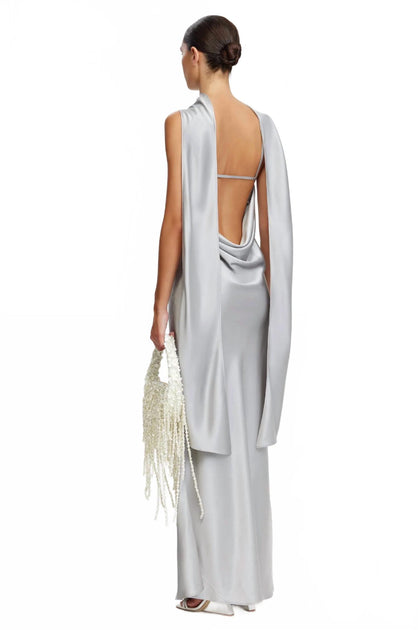 Acler Fleeden Maxi Dress Grey US 6 3