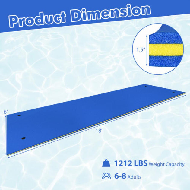 Hivvago 3 Layer Water Pad Foam Mat Blue 5