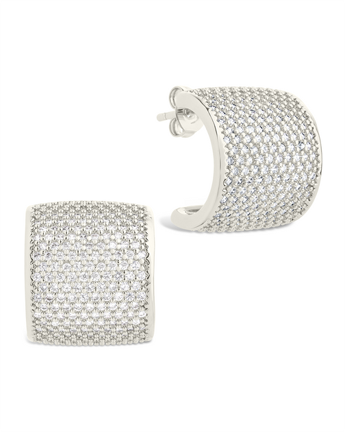 Sterling Forever Simone Stud Earrings Gold 2