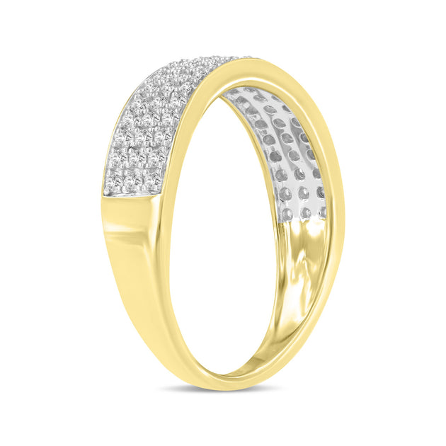 LuvMyJewelry Trium Unisex Diamond Band Ring Silver US 6 2