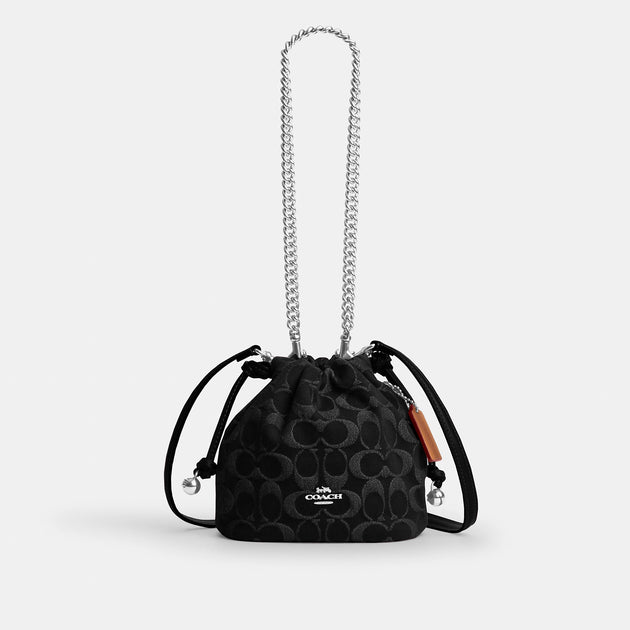 Coach Outlet Faye Mini Drawstring Bag In Signature Denim | ShopSimon