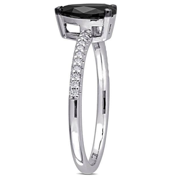Mimi & Max Teardrop Engagement Ring Black White US 9 4