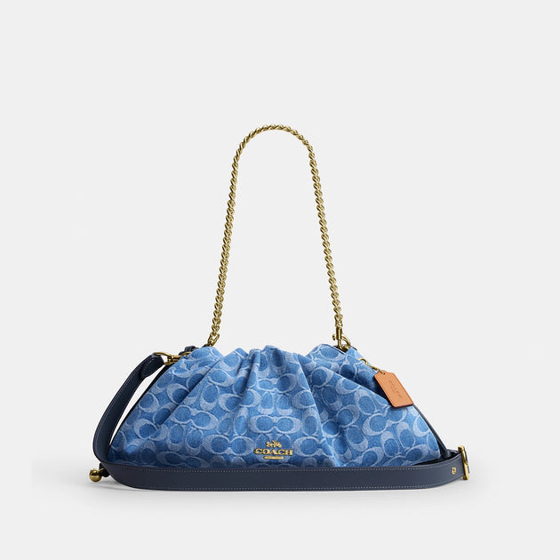 coach faye backpack heather gray Coach Outlet Faye Large Shoulder Bag In Signature Denim