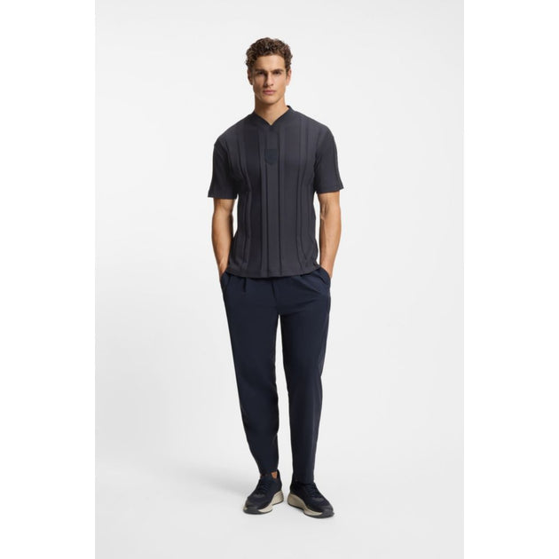 Boss Textured-stripe T-shirt Blue XLarge 3