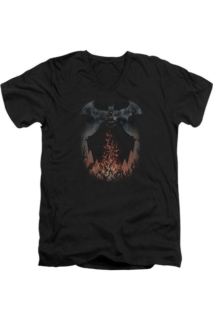 Gildan Batman Smoke & Fire T-Shirt Black Large 2