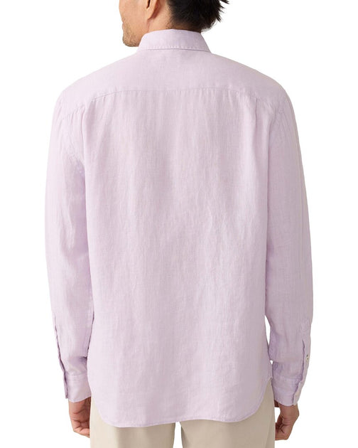 Faherty Laguna Linen Shirt Pink Small 3