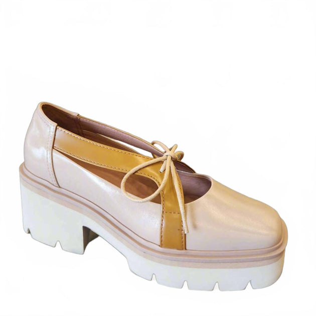 ALL BLACK Little Bow Lug Heeled Pump White 37 2