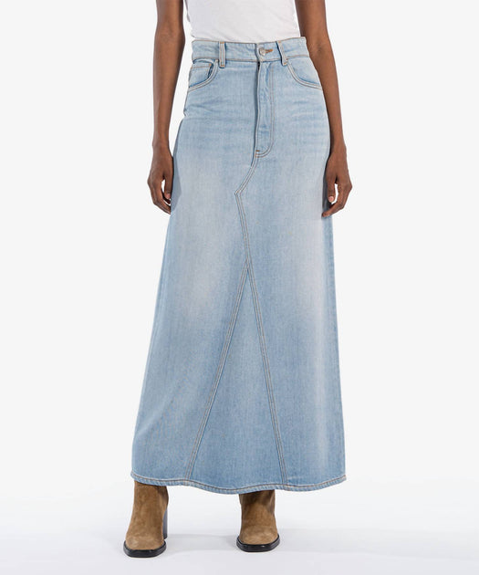KUT FROM THE KLOTH Annalise Maxi Skirt Blue US 2 2