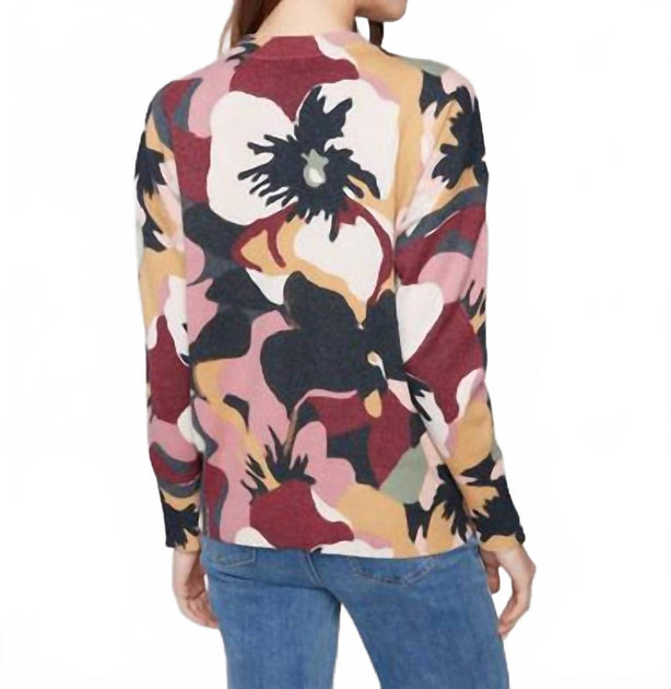 Charlie B Printed Crew Neck Sweater Multi Small 3