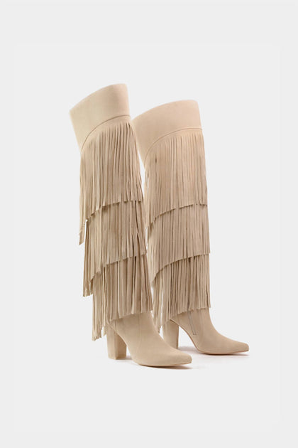 Dantelle Apparel Vespa Tall Boots Beige US 8 4