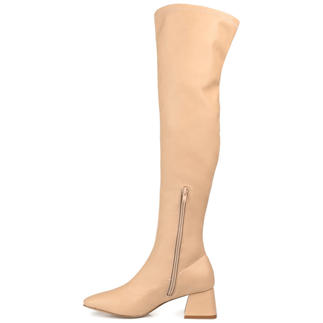 Journee Collection Melika Over-the-Knee Boot Beige US 7 3