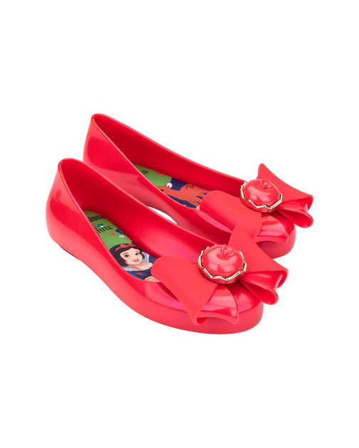 Mini Melissa Sweet Love + Snow White Ballerina Flat Red US 2 2