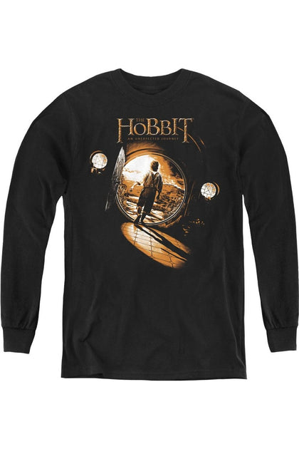 Gildan The Hobbit Hobbit Hole Youth Long Sleeve Tee Black Small 2