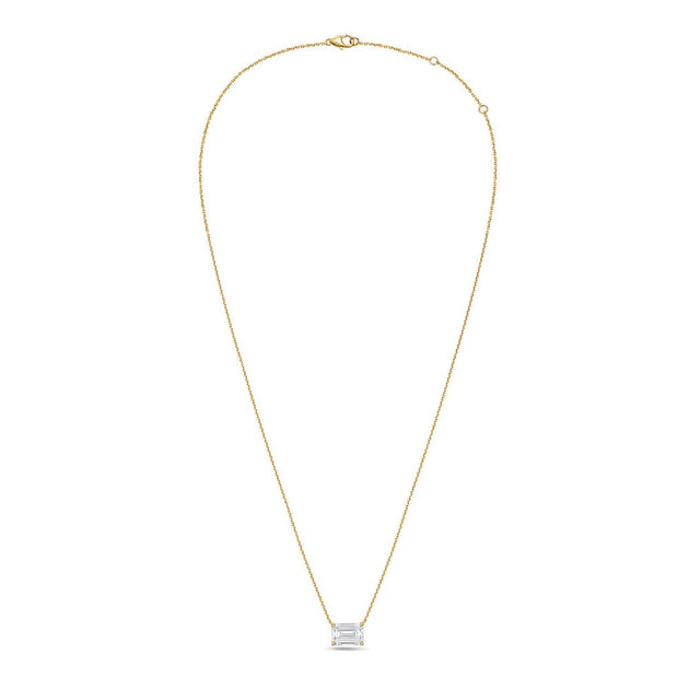 Diana M. Diamond Solitaire Pendant Yellow Gold 16in 3
