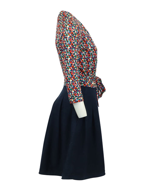 dvf denim wrap dress Diane Von Furstenberg Women's Preloved with Skirt in Multicolor Viscose pleated skirt Color:Jadestone Ebay 21OFFJAN Best Lipstick to Go