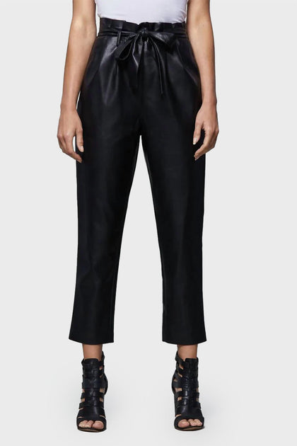 Dolce Cabo Vegan Leather Paperbag Pant Black Small 2