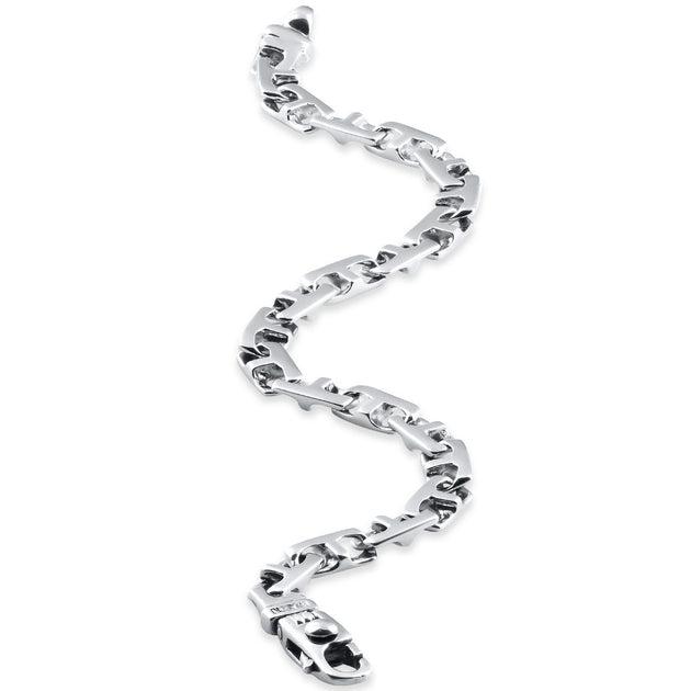 Pompeii3 Men's Link Bracelet Silver 8.5in 4