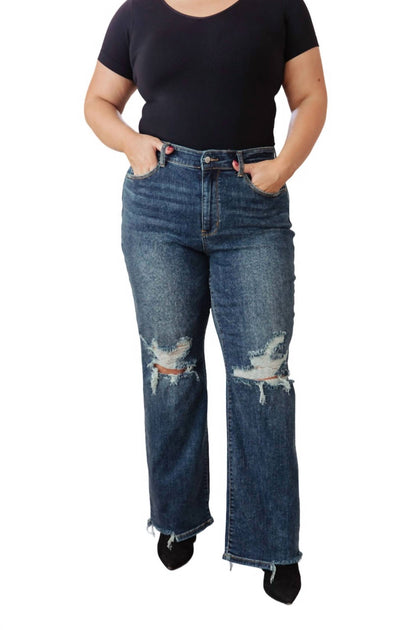 Judy Blue High Rise 90s Straight Jeans Blue US 16W 2
