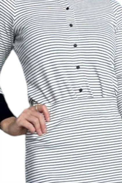 Roslyn Ensemble Deux Pièces Rayé Gris Small 3